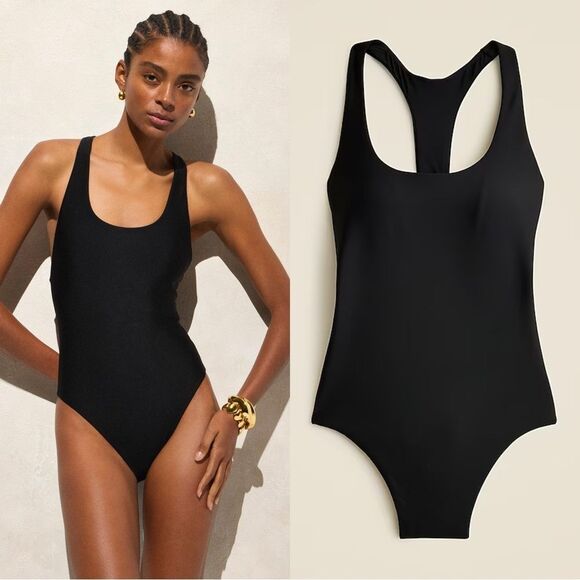 NWT J CREW Gail one-piece in Classic Sculpt™ in black - Picture 1 of 13